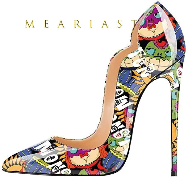 12cm Heels Women Patent Leather High Thin Heel Shoes Office Nightclub Pointed Toe V-mouth Single Shoes Wedding Party Women Pumps