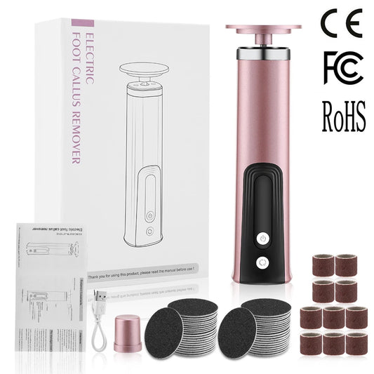 New 2 In1 Wireless Electric File For Feet Pedicure Machine Dead Skin Removal with Replacement Sand  Foot Care Tool Scrubber
