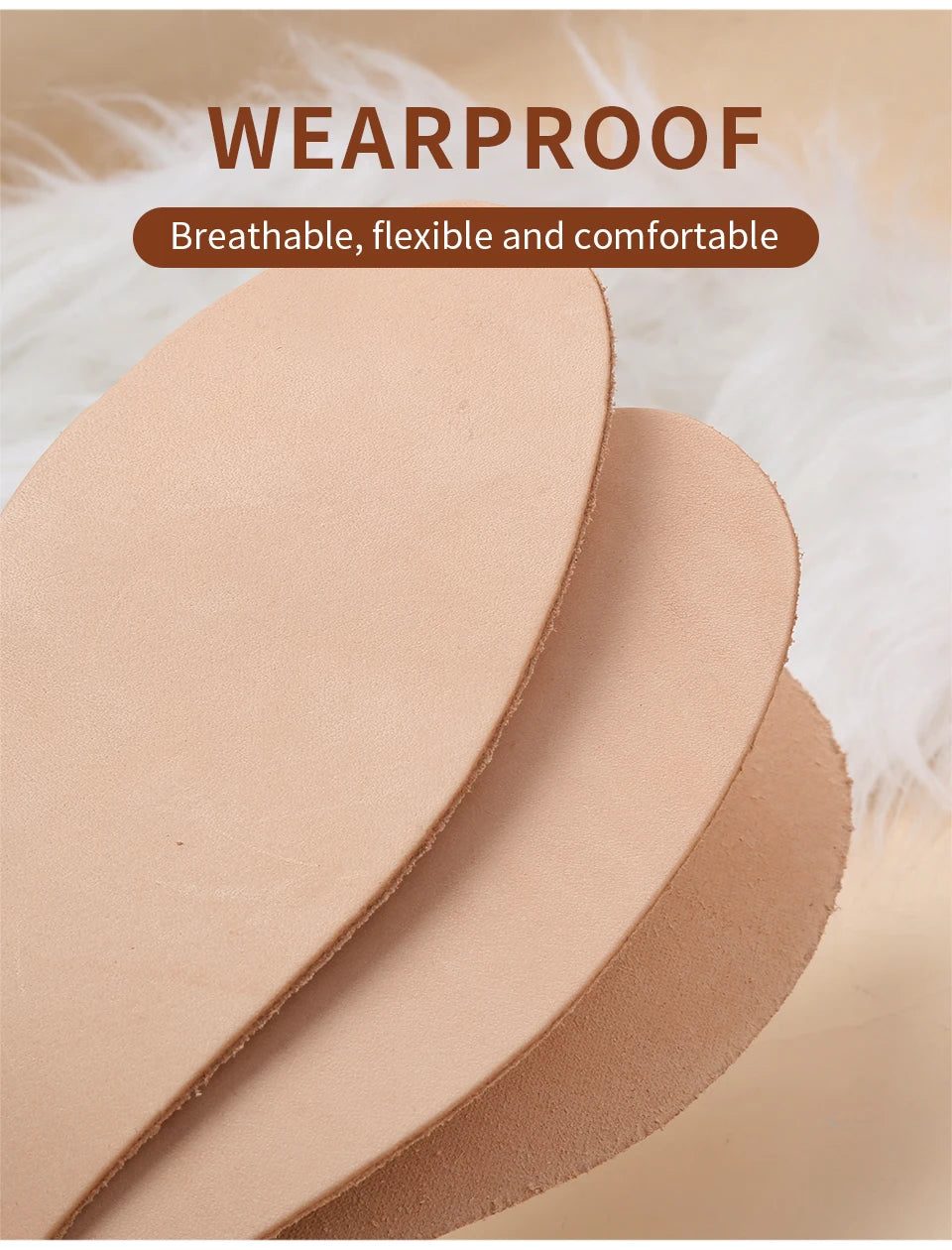 Head Layer Cowhide Insole Breathable and Sweat Absorbing Leather Shoe Pad Thick Genuine Leather Shoe Pad Thin Anti Odor Foot Pad