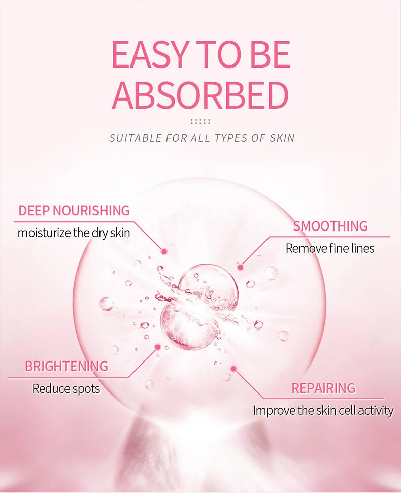 LAIKOU Sakura Face Lotion Moisturizing Essence  Shrink Pores Repairing  Improve Skin Elasticity  100ML