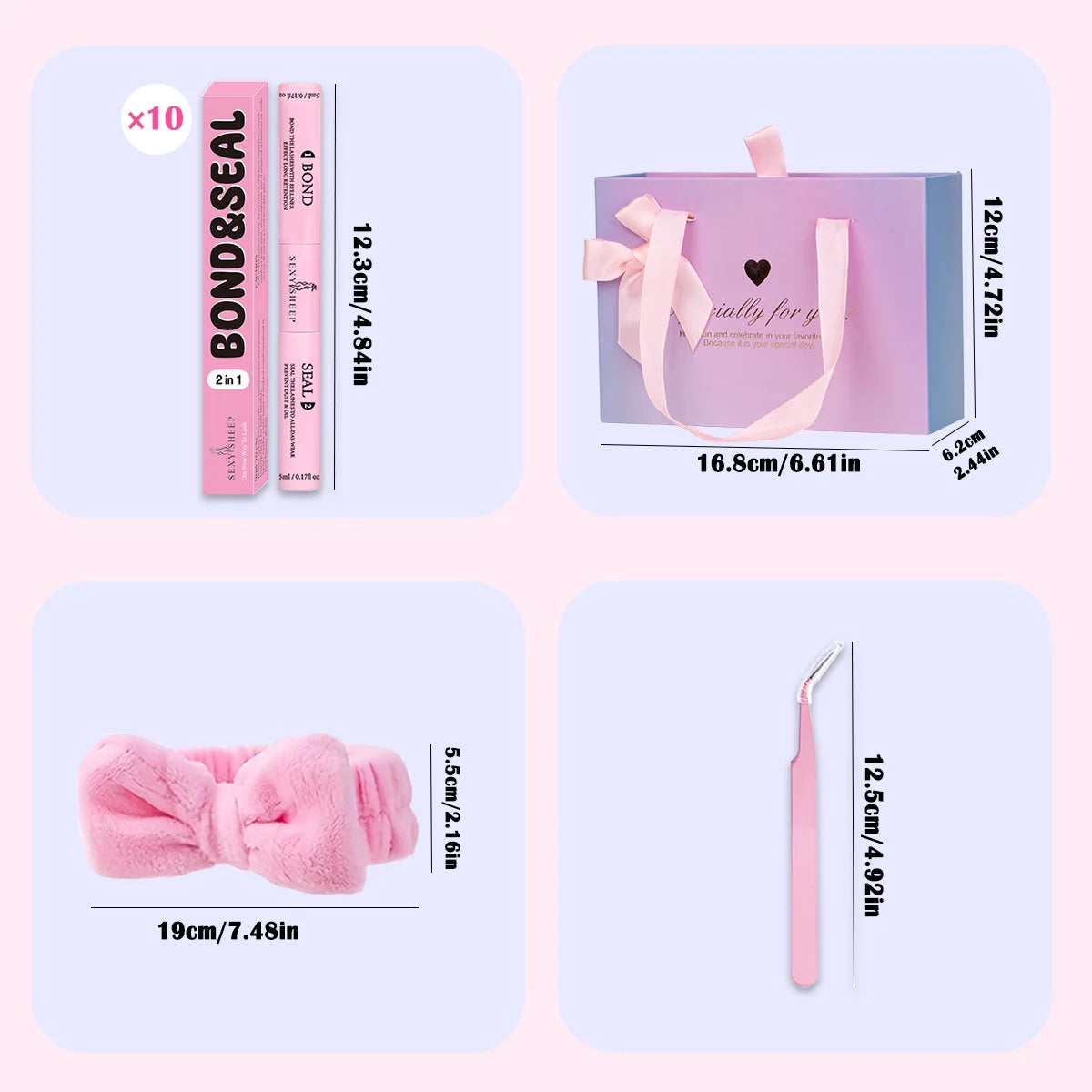 Lash Bond and Seal Waterproof Strong Hold Lash Cluster Glue for Eyelash Long Lasting Eyelash Makeup Tool