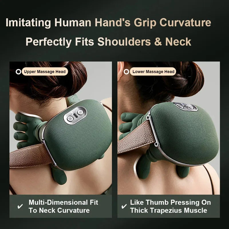 Bionic Hand Shoulder Neck Massager Finger Pressure Shiatsu Neck Back and Shoulder Massager Electric Kneading Neck Deep Massage
