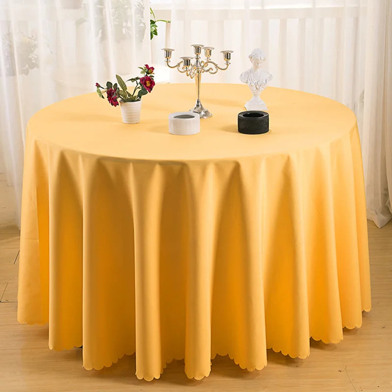 Wedding Christmas Decorative Table Cloth Round Tablecloths Dining Table Cover Birthday Banquet Decor Home Dining Table Cover