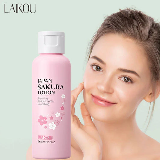 LAIKOU Sakura Face Lotion Moisturizing Essence  Shrink Pores Repairing  Improve Skin Elasticity  100ML