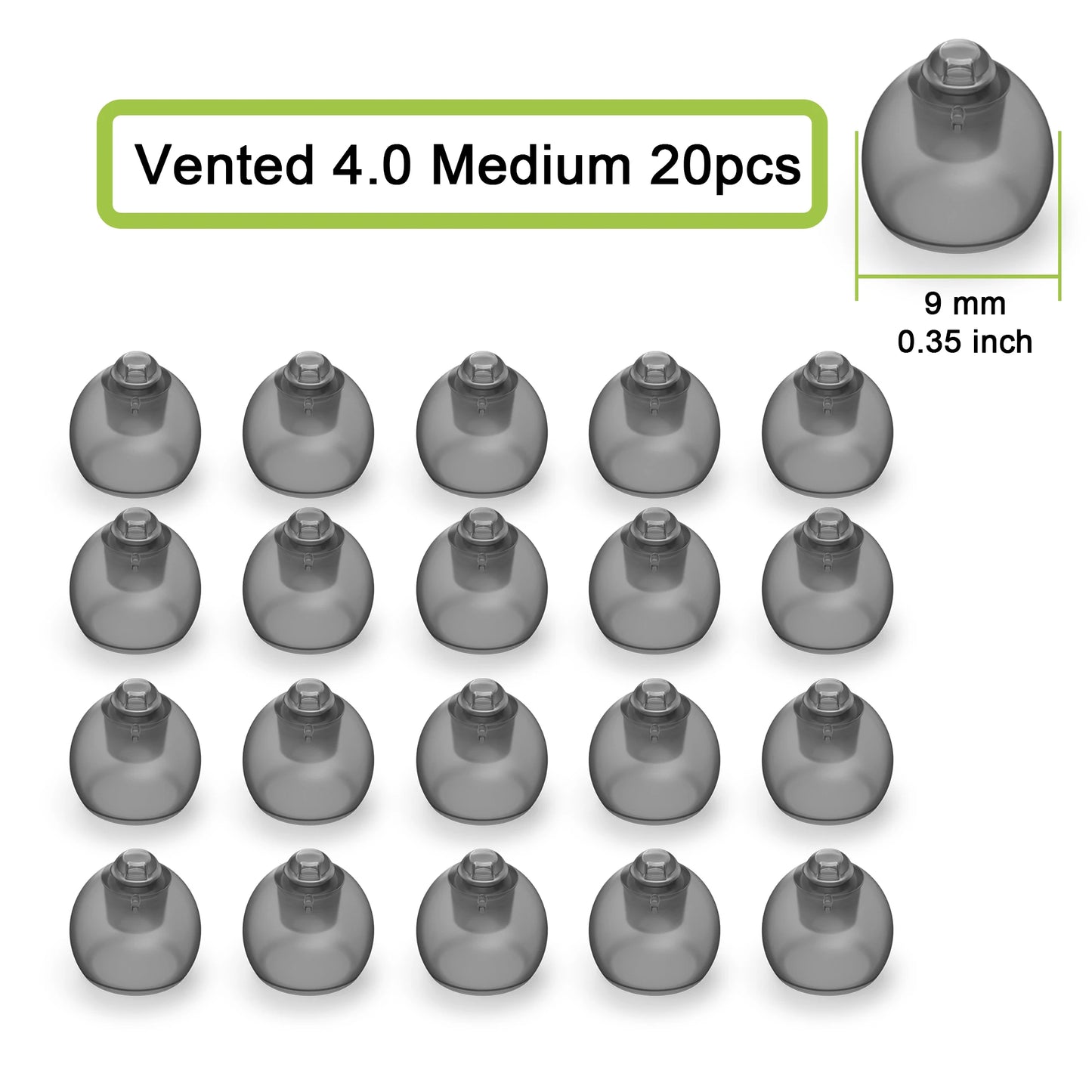 20 pcs for Phonak Vented 4.0 Hearing Aid Domes,Hearing Aids Domes for Phonak Audeo Marvel Paradise Lumity Accessory(S/M/L )