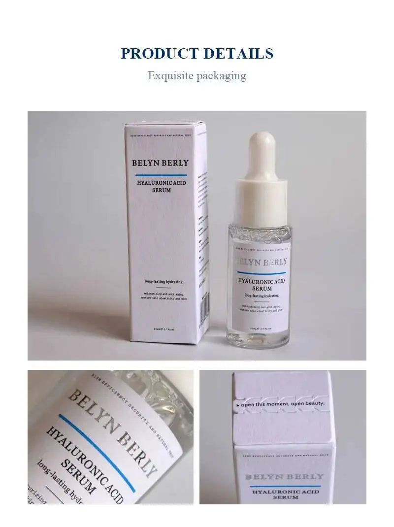 BELYN BERLY Hyaluronic Acid Face Serum 3PCS Hydrating and Moisturizing Facial Serum Skin Care Products