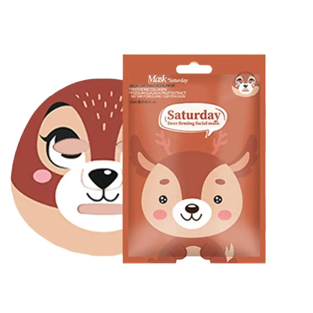 1/5pcs Cute Cartoon Animal Children's Sheet Mask Kids Spa Moisturize Face Masks Gentle Moisturizing Brighten Mask Skincare