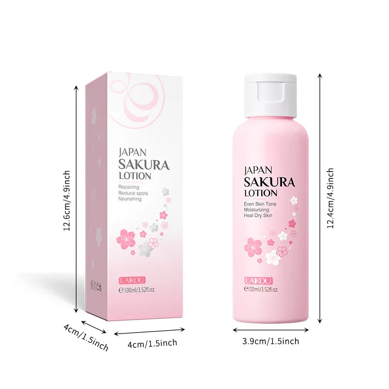 LAIKOU Sakura Face Lotion Moisturizing Essence  Shrink Pores Repairing  Improve Skin Elasticity  100ML