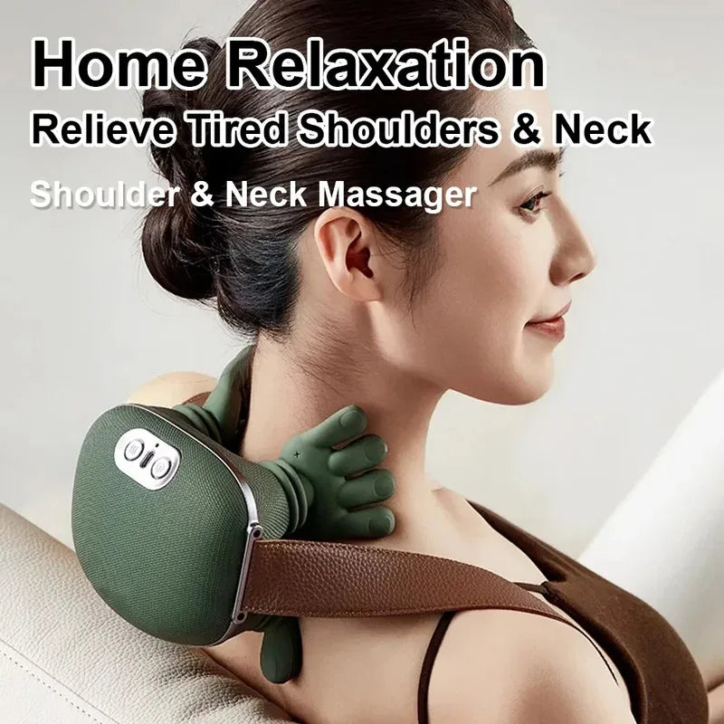 Bionic Hand Shoulder Neck Massager Finger Pressure Shiatsu Neck Back and Shoulder Massager Electric Kneading Neck Deep Massage