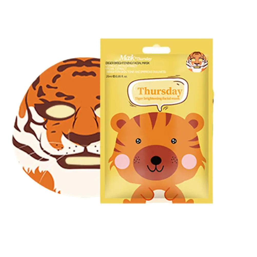1/5pcs Cute Cartoon Animal Children's Sheet Mask Kids Spa Moisturize Face Masks Gentle Moisturizing Brighten Mask Skincare