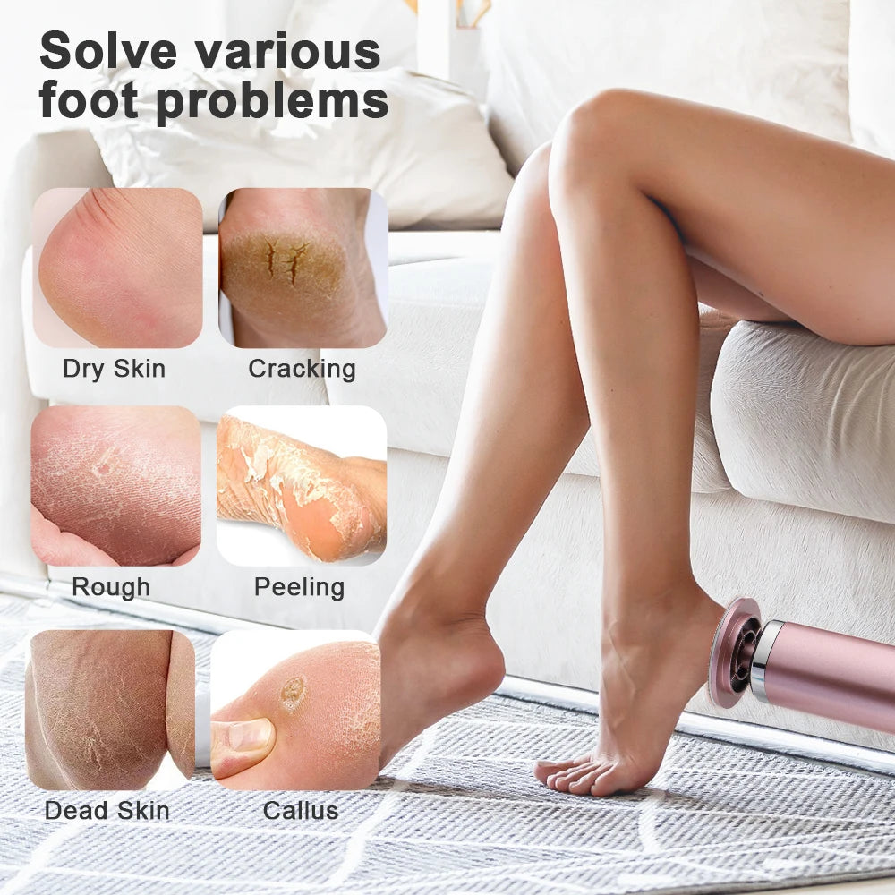 New 2 In1 Wireless Electric File For Feet Pedicure Machine Dead Skin Removal with Replacement Sand  Foot Care Tool Scrubber