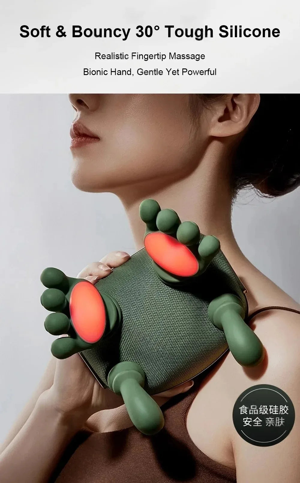 Bionic Hand Shoulder Neck Massager Finger Pressure Shiatsu Neck Back and Shoulder Massager Electric Kneading Neck Deep Massage