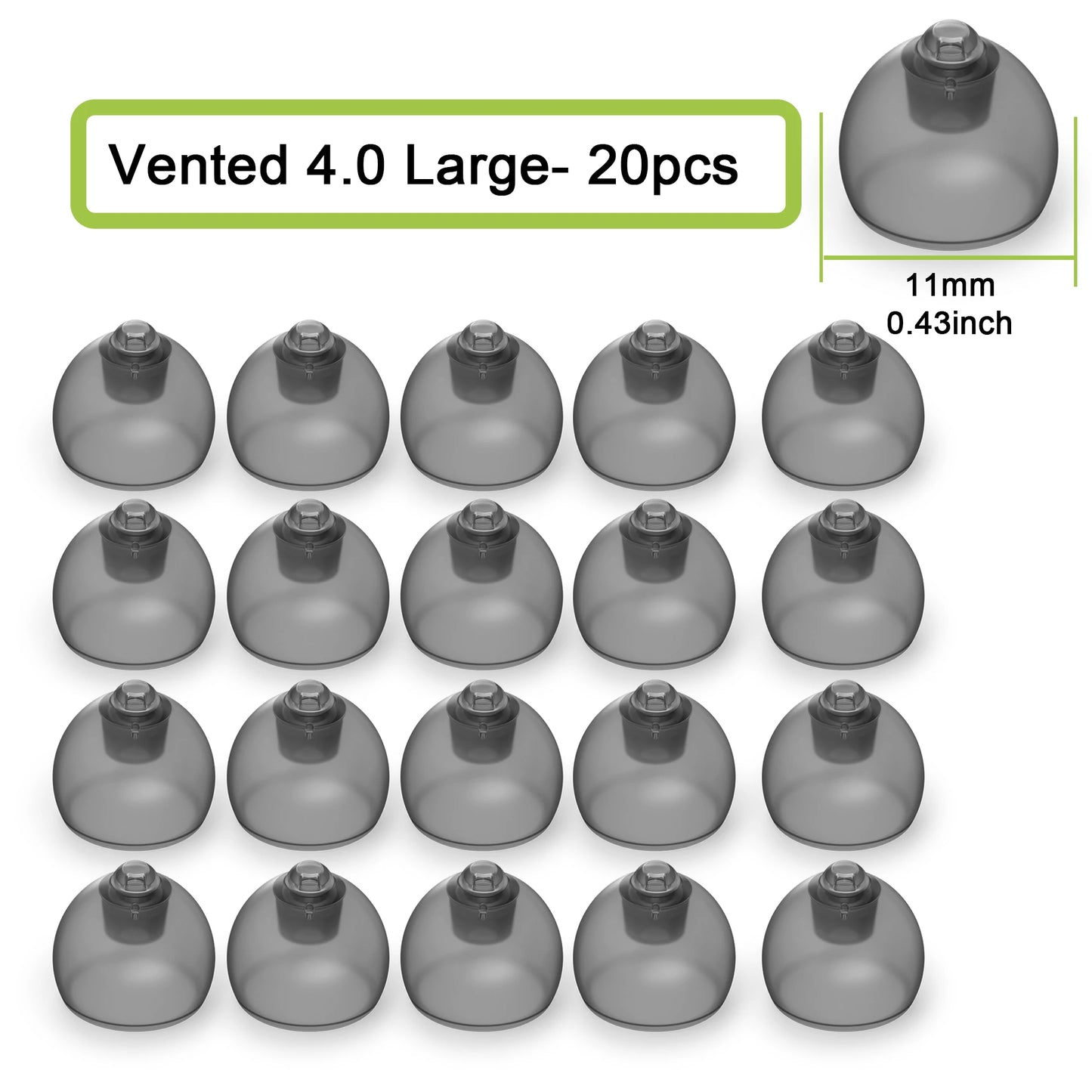 20 pcs for Phonak Vented 4.0 Hearing Aid Domes,Hearing Aids Domes for Phonak Audeo Marvel Paradise Lumity Accessory(S/M/L )