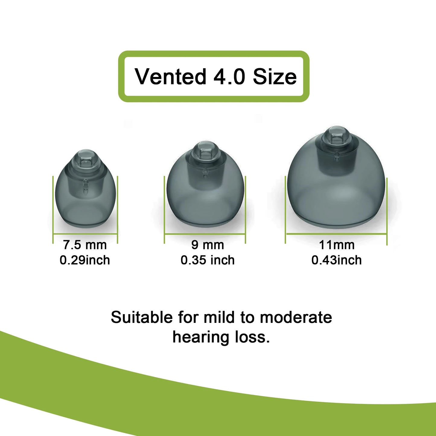 20 pcs for Phonak Vented 4.0 Hearing Aid Domes,Hearing Aids Domes for Phonak Audeo Marvel Paradise Lumity Accessory(S/M/L )