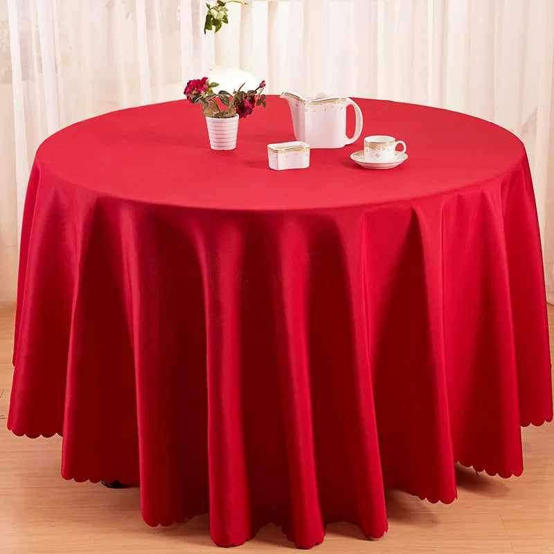 Wedding Christmas Decorative Table Cloth Round Tablecloths Dining Table Cover Birthday Banquet Decor Home Dining Table Cover