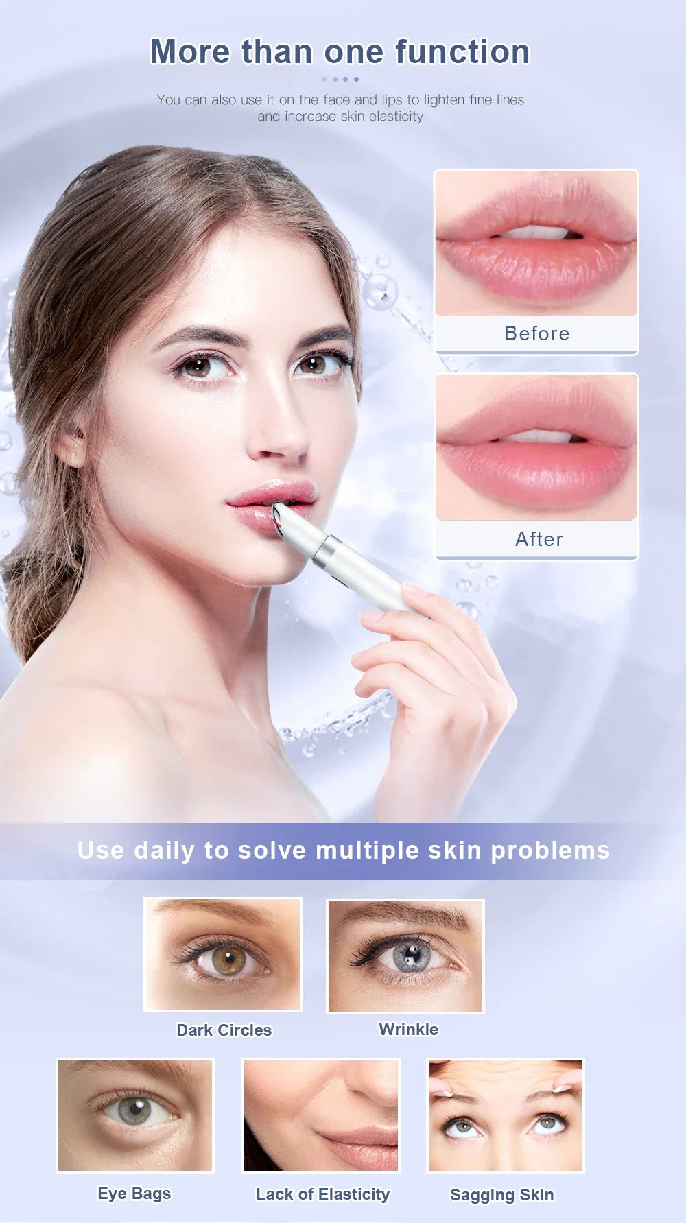 Electric Eye Massager EMS Microcurrent Eye Care Remove Dark Circles Eye Bags Vibration Hot Massage Relax Eye Massage Instrument