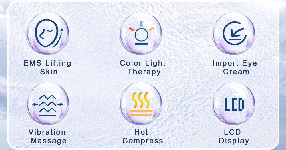 Electric Eye Massager EMS Microcurrent Eye Care Remove Dark Circles Eye Bags Vibration Hot Massage Relax Eye Massage Instrument