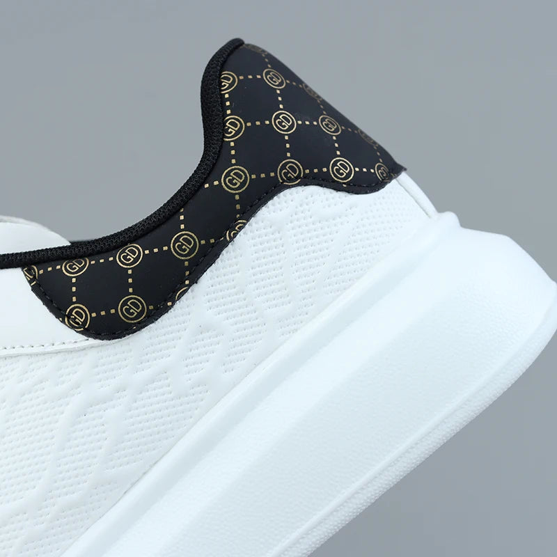 Luxury Men's Shoes 2025 Men Leather Sneakers Thick Soled Board Shoes Tennis Shoes New Casual Shoes Walking Shoes for Men & Women