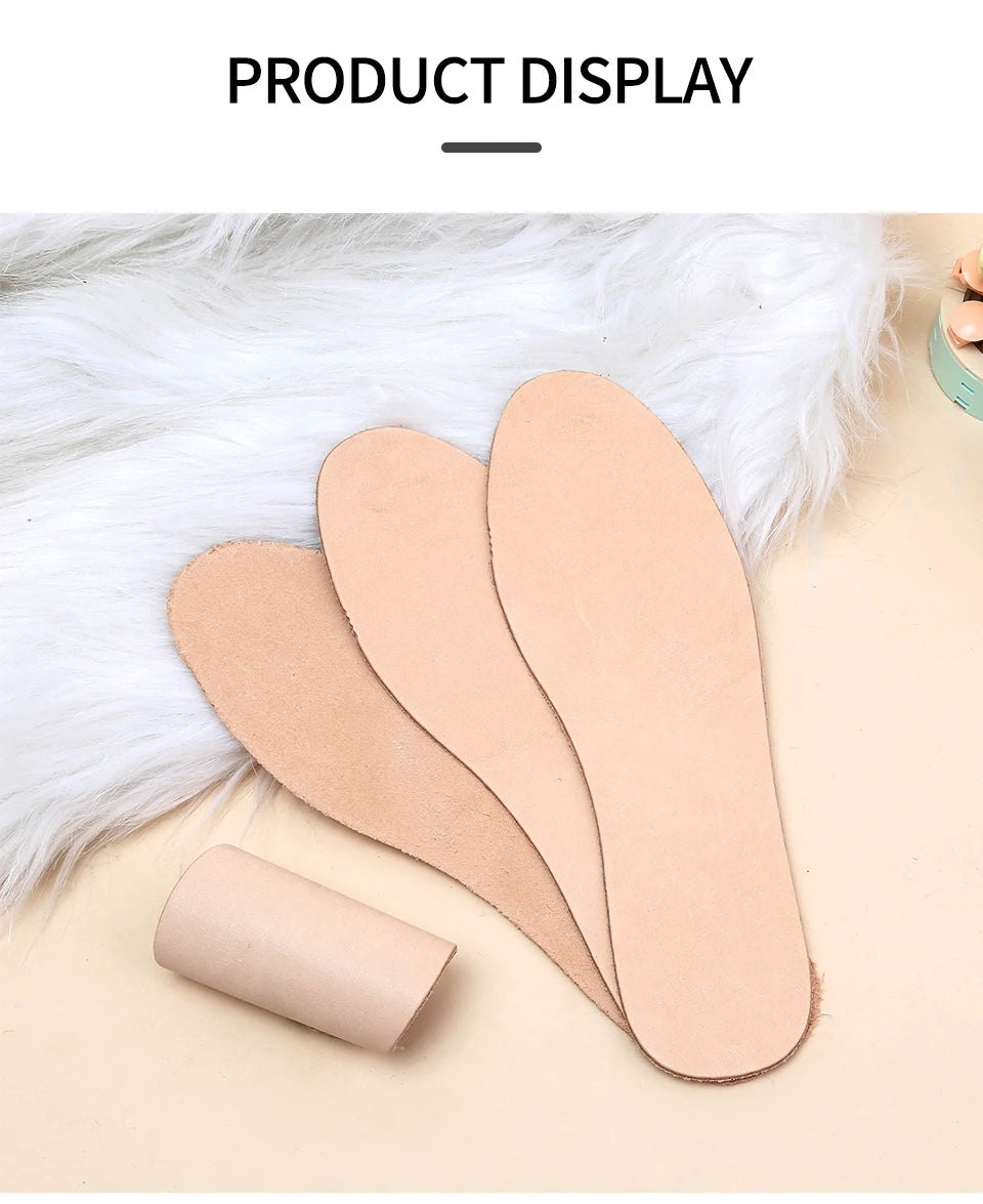 Head Layer Cowhide Insole Breathable and Sweat Absorbing Leather Shoe Pad Thick Genuine Leather Shoe Pad Thin Anti Odor Foot Pad