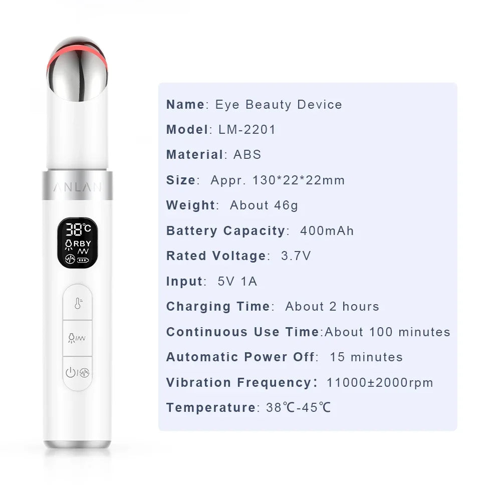 Electric Eye Massager EMS Microcurrent Eye Care Remove Dark Circles Eye Bags Vibration Hot Massage Relax Eye Massage Instrument