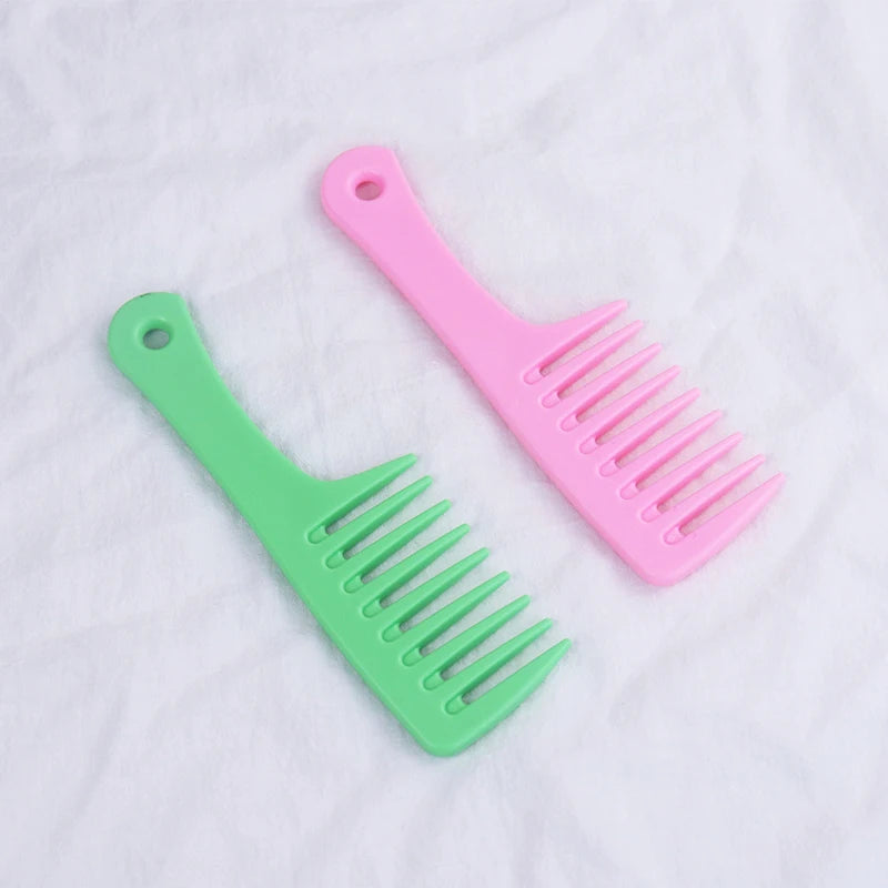 1pc portable mini hair comb heat-resistant women's wet hook curling brush professional styling tool Special for real hair wigs