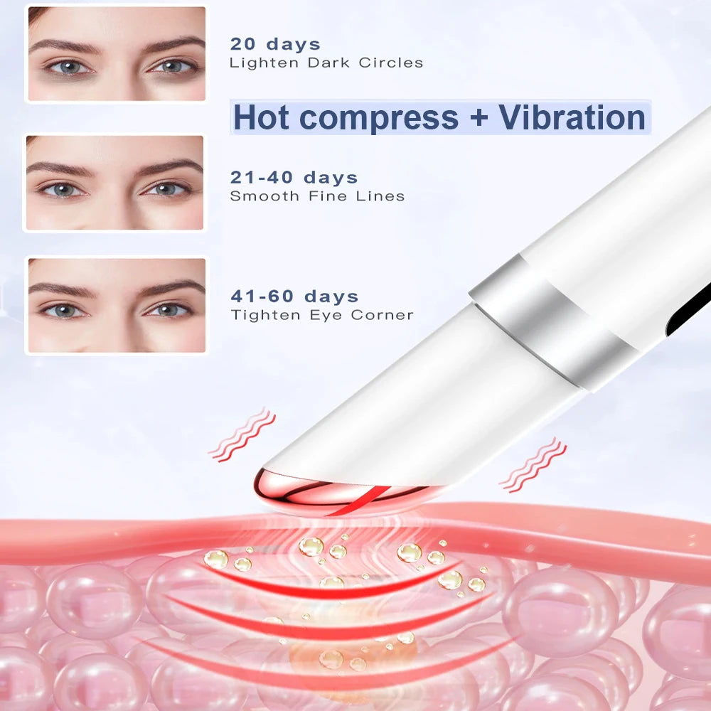 Electric Eye Massager EMS Microcurrent Eye Care Remove Dark Circles Eye Bags Vibration Hot Massage Relax Eye Massage Instrument