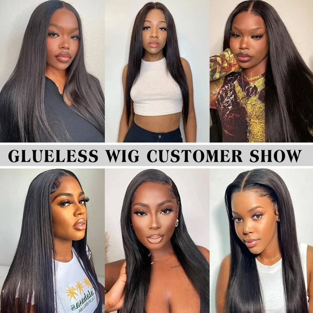 Wear And Go Glueless Wig Straight 6x4 5x5 9x6 7x5 Lace Closure Glueless Wig Human Hair Ready To Wear Pre Cut Wig Remy Hair