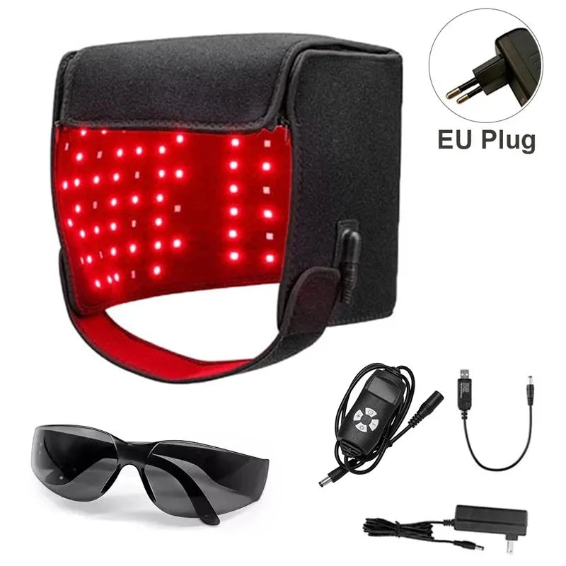 Red Light Hats for Hair Regrowth Infrared light Cap Thinning Anti Hair Loss Anxiety Stress Reduce Migraine Scalp Relax Massager