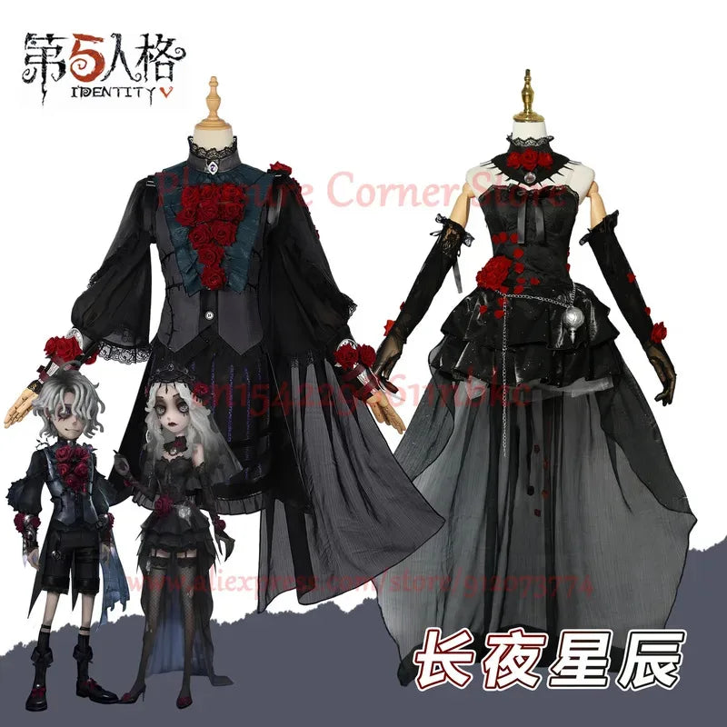 Game Identity V Ada Messmer Cosplay Costume Sexy Dress Dark Gown Luminary Emile Cosplay Costume Luminary Patient Full Set Wigs