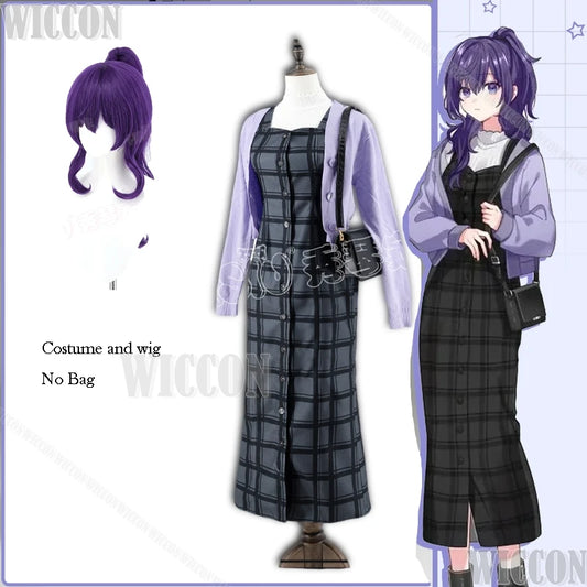 Project Sekai Asahina Mafuyu Cosplay Purple Sweater Dress Wig Daily Girls 25-ji Nightcord de Expo Uniform Bag Navidad Carnival