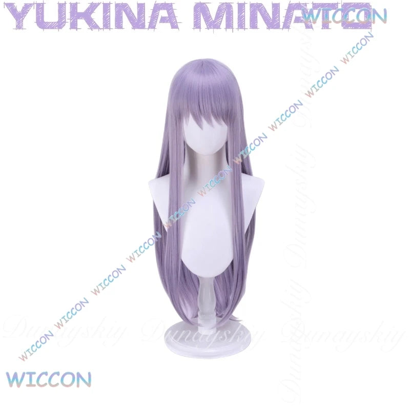 Mag/BanG Dream! Anime Yukina Minato Cosplay Roselia Lead Singer With Purple Lolita Dress With Long Cyan Wig Cosplay Costume